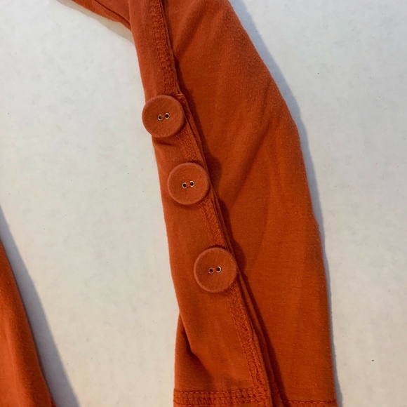 Noelle Womens Sz S M Long SLeeve Rust Burnt Orange - Picture 5 of 6
